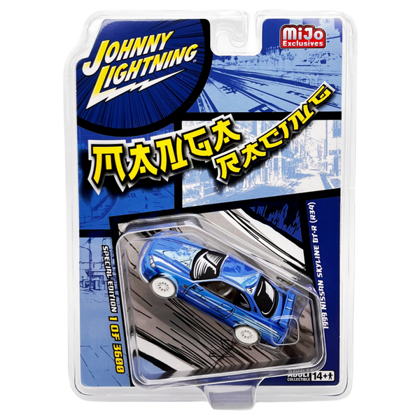 Johnny Lightning - 1999 Nissan Skyline GT-R R34 "Manga Racing" *White Lightning Chase*