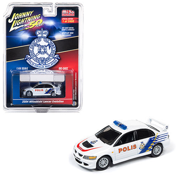 Johnny Lightning - 2004 Mitsubishi Lancer Evolution - 2020 Malaysian Police Series