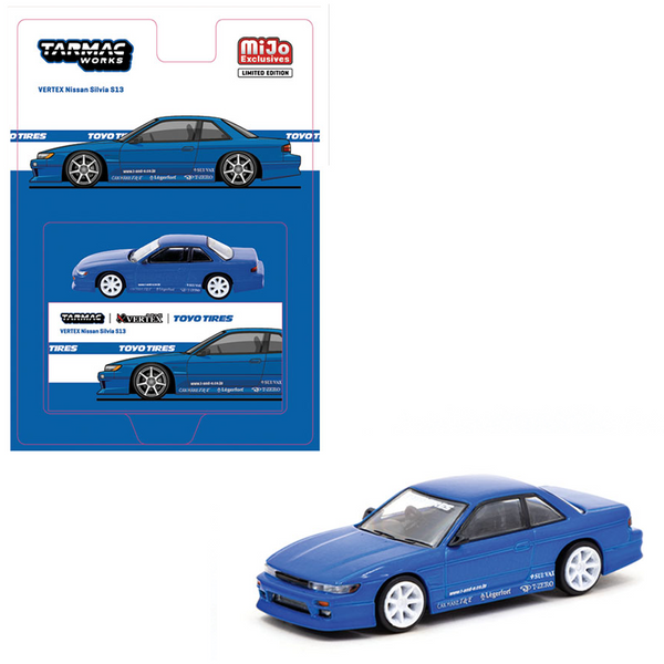 Tarmac Works - Vertex Nissan Silvia S13 Toyo Tires – Blue Metallic *Pre-Order*