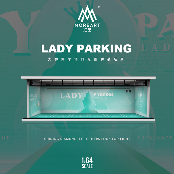 MoreArt - Lady Parking "Tiffany" Lot Scene Diorama w/ Led Lighting