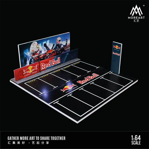 MoreArt - Red Bull Parking Lot Scene Diorama w/ Led Lighting
