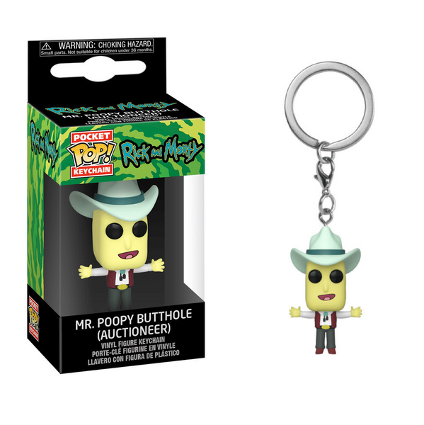 Funko - Mr. Poopy Butthole Auctioneer (Rick & Morty) - Pocket Pop! Keychain