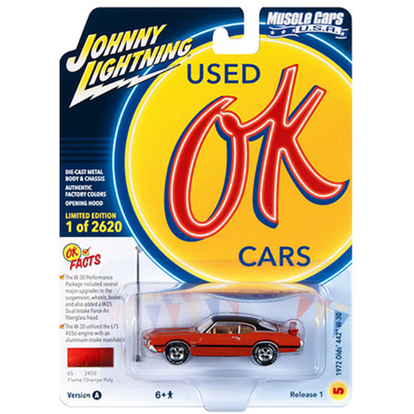 Johnny Lightning - 1972 Olds 442 W-30 - 2023 OK Used Cars Series