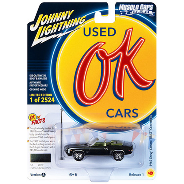 Johnny Lightning - 1969 Chevy Camaro RS/SS Convertible - 2023 OK Used Cars Series