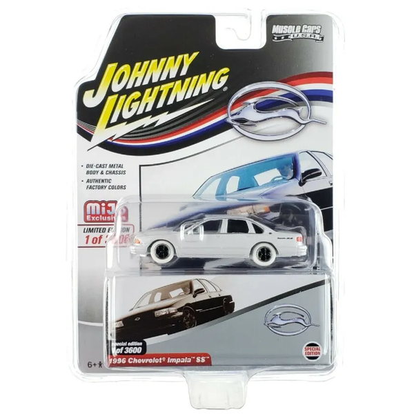 Johnny Lightning - 1996 Chevrolet Impala SS - 2021 Muscle Cars U.S.A. Series *White Lightning Chase*
