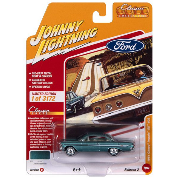 Johnny Lightning - 1961 Chevy Impala SS 409 - 2023 Classic Gold Collection Series