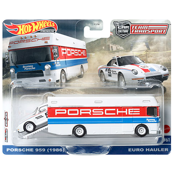 Hot Wheels - Porsche 959 (1986) & Euro Hauler - 2023 Team Transport Series