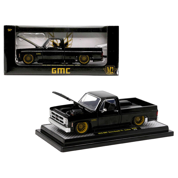 M2 Machines - 1976 GMC Sierra Grande 15 Custom - Black *1:24 Scale*