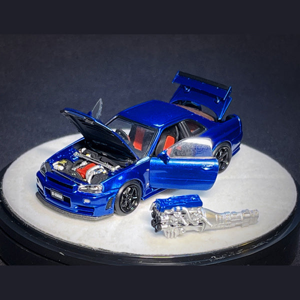 PGM X One Model - Nissan Skyline GT-R R34 Z-Tune "Metallic Blue" (Luxury Base) *Pre-Order*