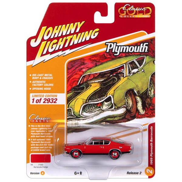 Johnny Lightning - 1969 Plymouth Barracuda - 2023 Classic Gold Collection Series