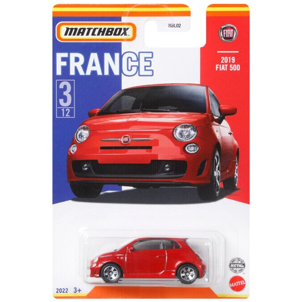 Matchbox - 2019 Fiat 500 - 2022 France Collection Serie