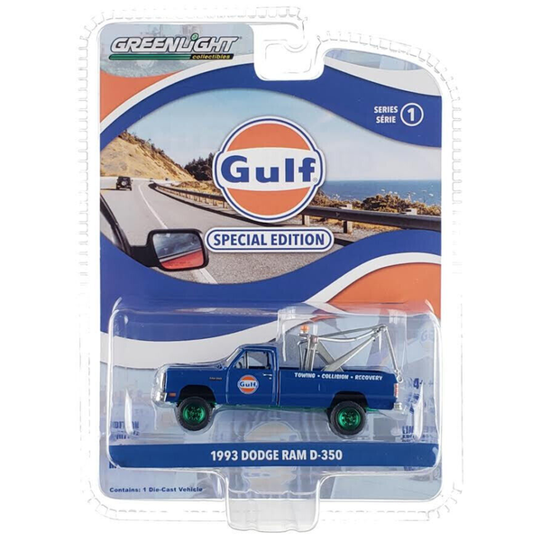 Greenlight - 1993 Dodge Ram D-350 - 2023 Gulf Oil Special Edition Series 1 *Chase*