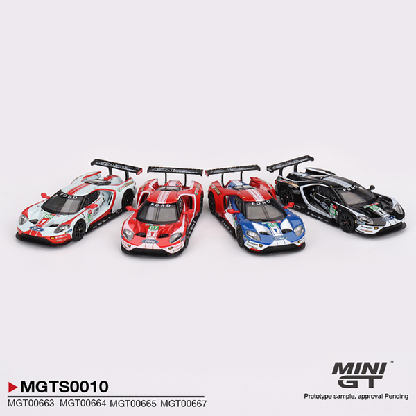 Mini GT - Ford GT LMGTE PRO Ganassi Team 4 Cars Set Limited Edition *Pre-Order*