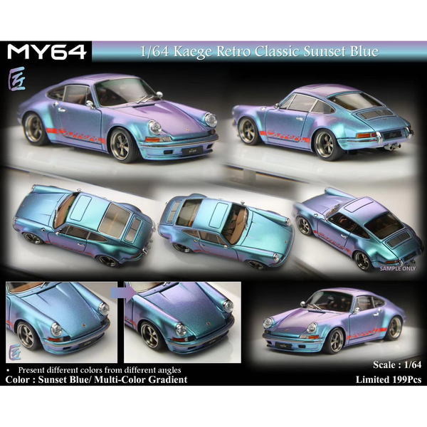 MY64 - Kaege Porsche Retro Classic 911 - Sunset Blue *Resin*