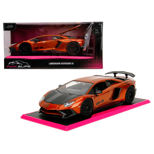 Jada Toys - Lamborghini Aventador SV - Orange - 2023 Pink Slips Series *1/24 Scale*