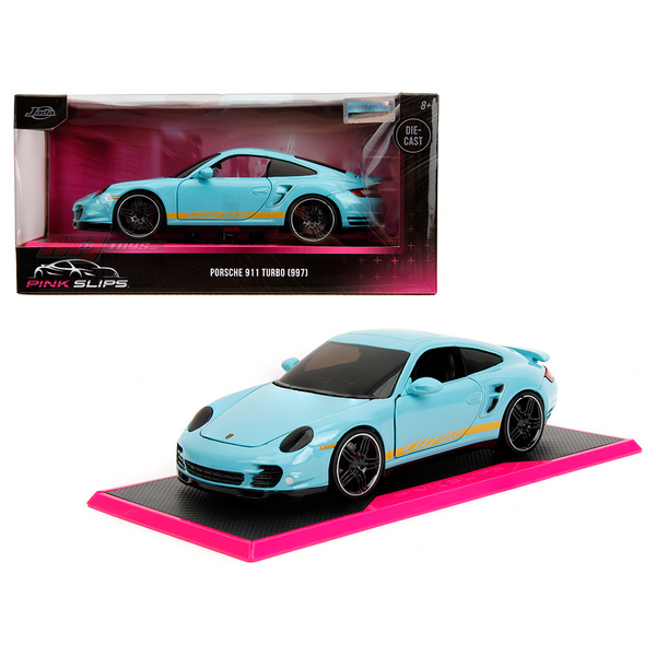 Jada Toys - Porsche 911 Turbo (997) - Light Blue - 2023 Pink Slips Series *1/24 Scale*