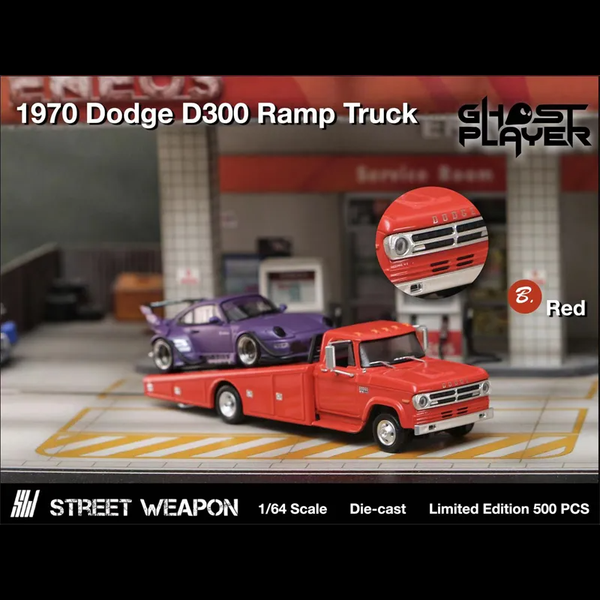 Street Weapon X Ghostplayer - Dodge D300 Ramp Truck - Red