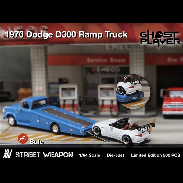 Street Weapon X Ghostplayer - Dodge D300 Ramp Truck - Blue