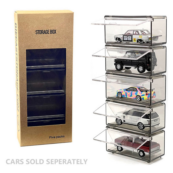 Diecast Storage - Single Car Interlocking Showcase 5-Pack