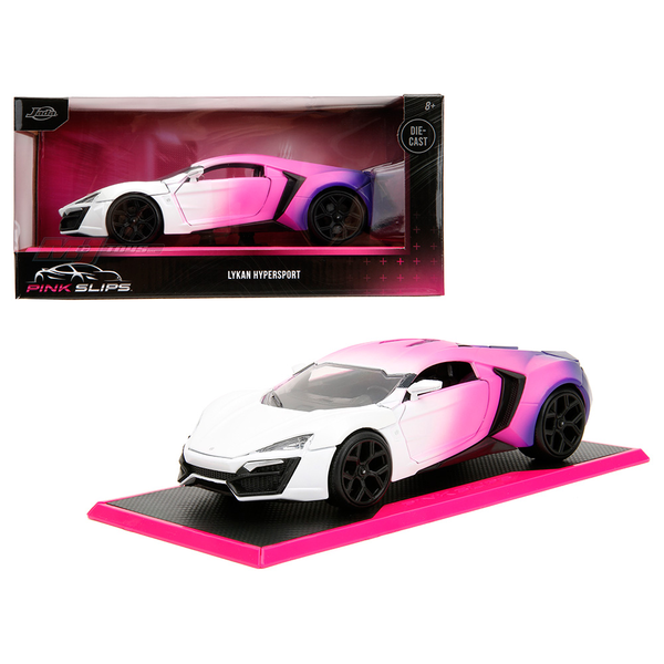 Jada Toys - Lykan Hypersport - White / Pink Gradient - 2023 Pink Slips Series *1/24 Scale*