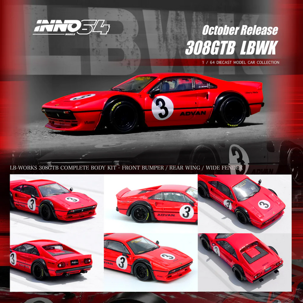 INNO64 - Ferrari 308 GTB Liberty Walk - Red