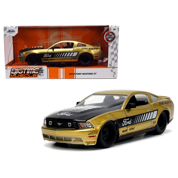Jada Toys - 2010 Ford Mustang GT – Tom's Racing Gold - 2023 Bigtime Muscle Series *1/24 Scale*