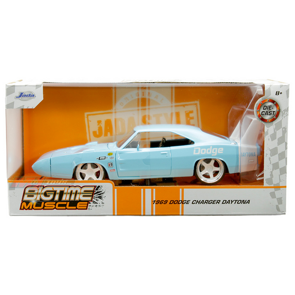 Jada Toys - 1969 Dodge Charger Daytona – Light Blue - 2023 Bigtime Muscle Series *1/24 Scale*