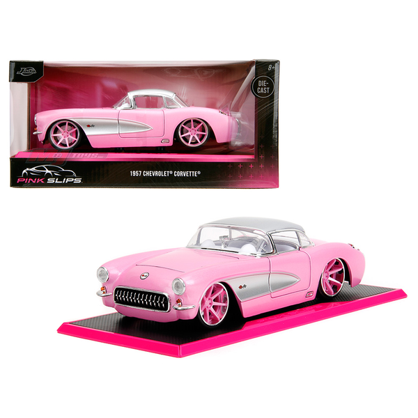 Jada Toys - 1957 Chevrolet Corvette - Pink - 2023 Pink Slips Series *1/24 Scale*