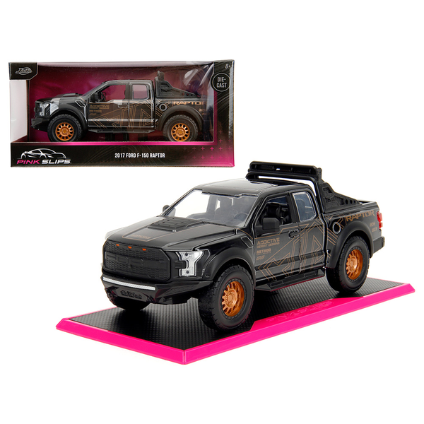 Jada Toys - 2017 Ford Raptor F-150 - Black - 2023 Pink Slips Series *1/24 Scale*