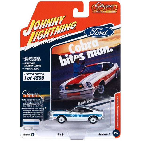 Johnny Lightning - 1978 Ford Mustang Cobra II - 2023 Classic Gold Collection Series