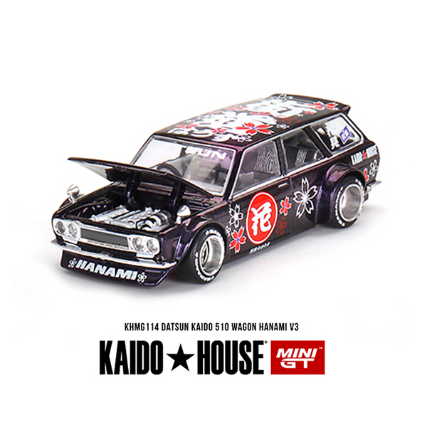 Kaido House x Mini GT - Datsun KAIDO 510 Wagon Hanami V3 – Magic Purple *Pre-Order*
