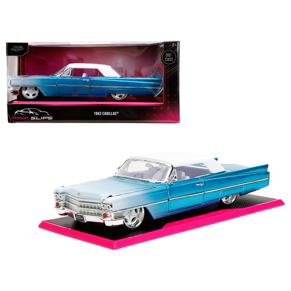 Jada Toys - 1963 Cadillac - Blue - 2023 Pink Slips Series *1/24 Scale*