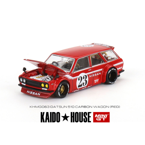 Kaido House x Mini GT - Datsun 510 Carbon Wagon (Red) *Sealed, Possibility of a Chase*