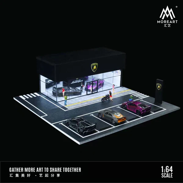 MoreArt - Lamborghini Car Showroom Diorama w/ Led Lighting