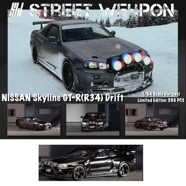Street Warrior - Nissan Skyline GT-R R34 "Snow Drift" - Black