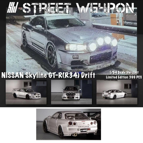 Street Warrior - Nissan Skyline GT-R R34 "Snow Drift" - Silver