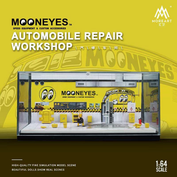 MoreArt - Automobile Repair Workshop Diorama "Mooneyes"