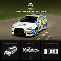 Time Micro - Mitsubishi Lancer Evolution X British Police Car w/ Figure