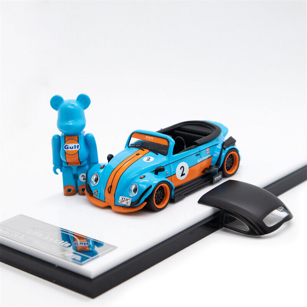 HKM - Volkswagen RWB Beetle "Gulf" - Blue & Orange Wheels w/ Bear Figure