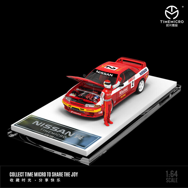 Time Micro - Nissan Skyline GT-R (R32) "Bathurst - Red & White" w/ Figure