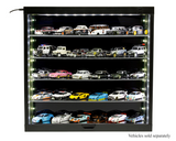MJ Toys - Showcase 5-Tier LED Wall Mountable Display Case – Black Case with Black Rear Panel