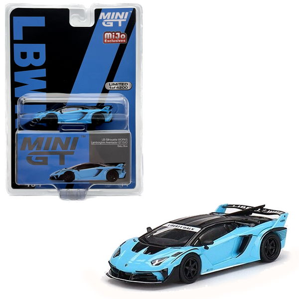 Mini GT - LB-Silhouette Works Lamborghini Aventador GT EVO - Baby Blue