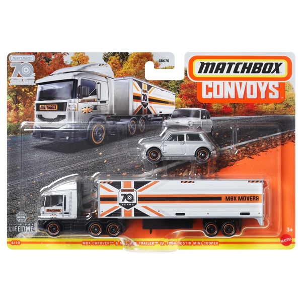 Matchbox - MBX Cabover & MBX Box Trailer / 1964 Austin Mini Cooper - 2024 Convoys Series