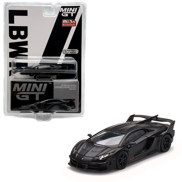 Mini GT - LB-Silhouette Works Lamborghini Aventador GT EVO - Matte Black
