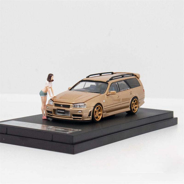 Zoom - Nissan Stagea (R34) w/ Figure *Indonesia Exclusive*