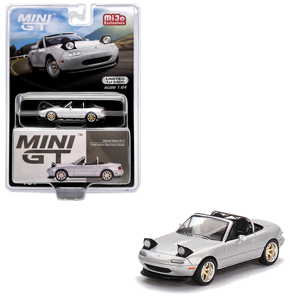 Mini GT - Mazda Miata MX-5 (NA) - Tuned Version Silver Stone Metallic
