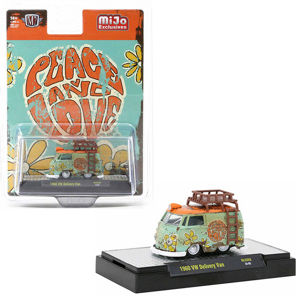 M2 Machines - 1960 Volkswagen Delivery Peace & Love Weathered - 2024