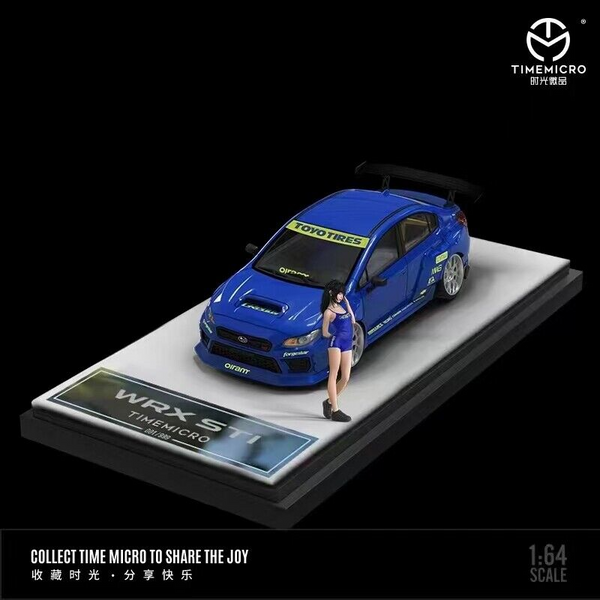 Time Micro - Subaru WRX STi Widebody - Blue w/ Figure
