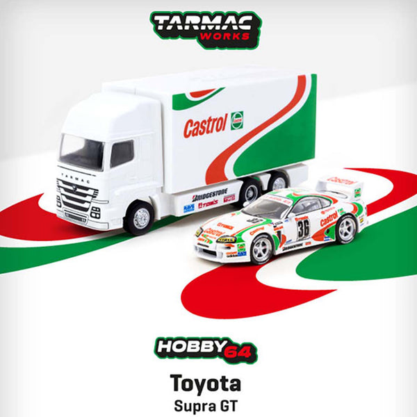 Tarmac Works - Toyota Supra GT JGTC 1995 With Truck Packaging - Hobby64 Series