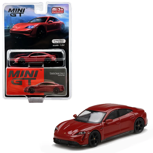 Mini GT - Porsche Taycan Turbo S - Carmine Red